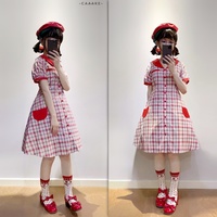 Spicy Donuts Japanese Cute Red Strawberry Fruit Beret Hat - Thumbnail 1