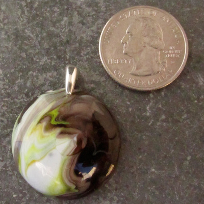 Earthtone glass pendant medium