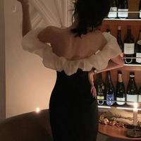 Off Shoulder Puff Sleeve Prom Dress For Woman  - Thumbnail 3