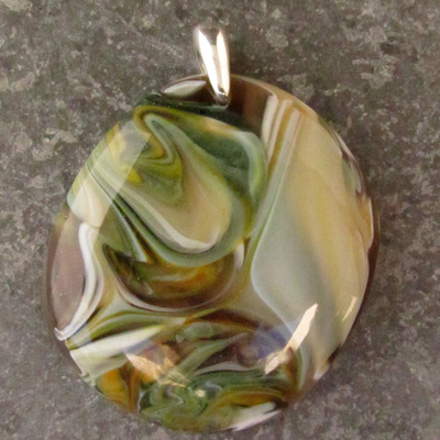 Earthtone glass pendant medium - Thumbnail 3