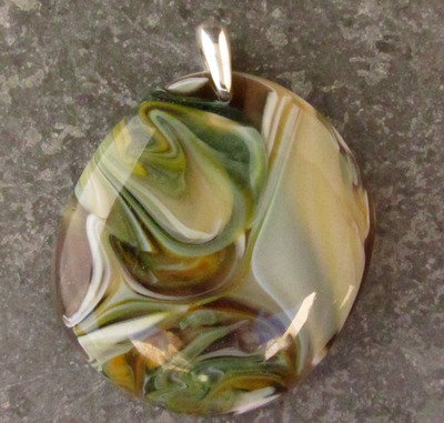 Earthtone Glass Pendant Medium