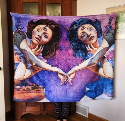 "Symbiosis" Throw Blanket 