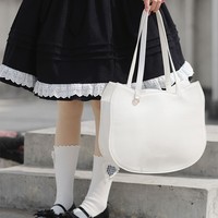 Milk Tea Bear Cute Cat White Pink Red Black Large Capacity Bag - Thumbnail 2