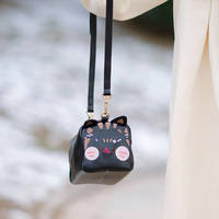 Milk Tea Bear Cute Anime Kitty Cat Messenger Shoulder Bag - Thumbnail 3