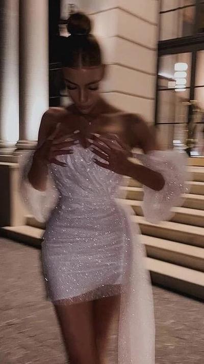 Sexy Sequin Short Prom Homecoming Dress