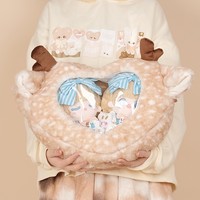 Kawaii Cute Girl Soft Plush Deer Fawn Heart Cartoon Shoulder Messenger Bag - Thumbnail 5