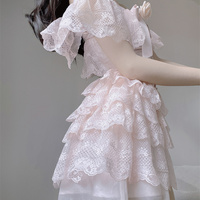 Rose Princess Pink Lace Fairy Spring Dress - Thumbnail 3