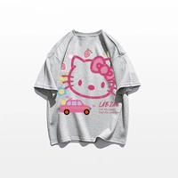 Loose Kitty Cat Anime Short Sleeve T-shirt  - Thumbnail 3