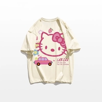 Loose Kitty Cat Anime Short Sleeve T-shirt  - Thumbnail 4