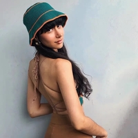 Butterfly V Neck Knit Halter Top - Thumbnail 3