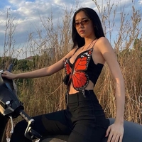 2PCS Butterfly Backless Crop Top - Thumbnail 3