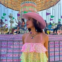 Rainbow Sequin Layered Ruffle Dress - Thumbnail 4