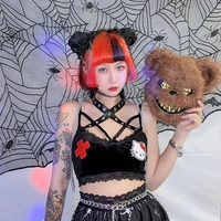Lace Up Kitty Cat Halter Top - Thumbnail 2
