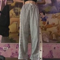 Oversized Heart Loose Split Baggy Trousers  - Thumbnail 6