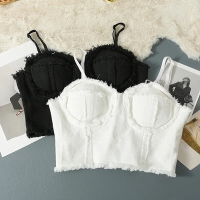 Spaghetti strap corset crop top - Thumbnail 2