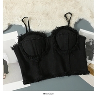 Spaghetti Strap Corset Crop Top - Thumbnail 1