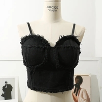 Spaghetti Strap Corset Crop Top - Thumbnail 2