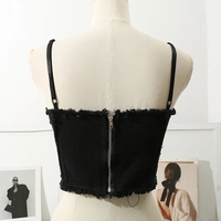 Spaghetti Strap Corset Crop Top - Thumbnail 3