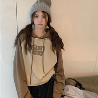 Oversized Sunday Patchwork Cropped Hoodie - Thumbnail 6