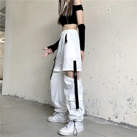 White Ribbon Punk Cargo Pants  - Thumbnail 3