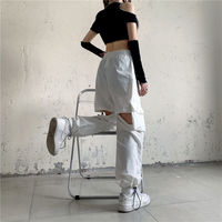 White Ribbon Punk Cargo Pants  - Thumbnail 7
