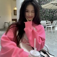 Pink Patchwork Long Sleeve Sweatshirt  - Thumbnail 2