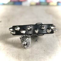 Staggered 1-Row Short British Stud Wristband - Thumbnail 2