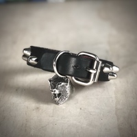 Staggered 1-Row Short British Stud Wristband - Thumbnail 4