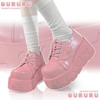 Original Fashion Wing Pink Platform Shoes - Thumbnail 1
