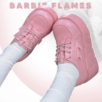 Original Fashion Wing Pink Platform Shoes - Thumbnail 3