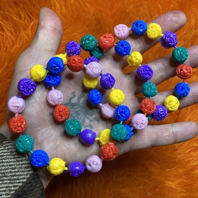 18 vintage madball beads 