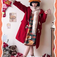 Cute Plush Doll Red Fox Warm Winter Hat - Thumbnail 5
