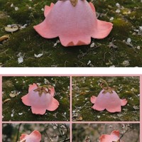 Handmade Cherry Blossom Peach Pink Fairy Flower Cute Wool Hat - Thumbnail 6