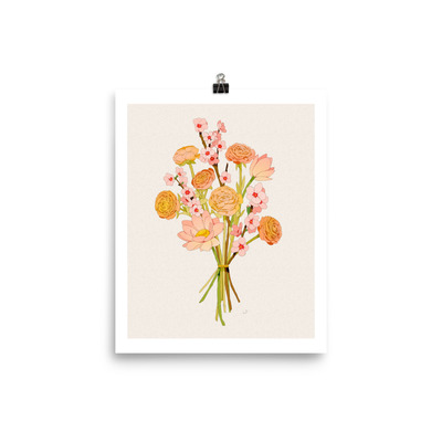 Soft bouquet print