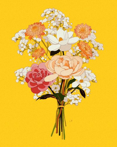 Warm Bouquet Print 
