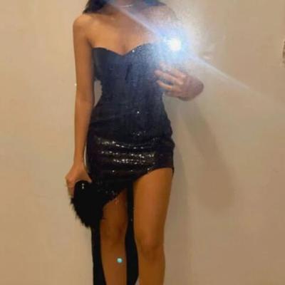 Sweetheart black sequin prom dresses - Thumbnail 1