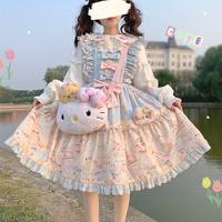 Japanese Girl Cute Doll Collar Elegant Lace Pink & White Long Sleeve T Shirt Blouse Top - Thumbnail 9