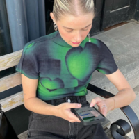Y2K GREEN HEART TOP - Thumbnail 1