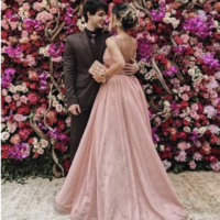 Prom Dresses Pink Spaghetti Straps Floor Length - Thumbnail 1