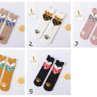 Cute Shiba Inu Dog Japanese Cartoon Autumn Winter Warm Thick Plush Socks Set - Thumbnail 1