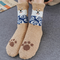 Cute Shiba Inu Dog Japanese Cartoon Autumn Winter Warm Thick Plush Socks Set - Thumbnail 3