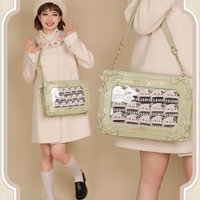 Picture Frame Japanese Retro Elegant Girl Women Cute Shoulder Messenger Bag - Thumbnail 3
