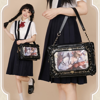 Picture Frame Japanese Retro Elegant Girl Women Cute Shoulder Messenger Bag - Thumbnail 5