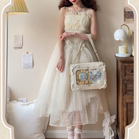 Picture Frame Japanese Retro Elegant Girl Women Cute Shoulder Messenger Bag - Thumbnail 1