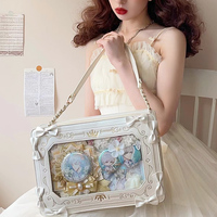 Picture Frame Japanese Retro Elegant Girl Women Cute Shoulder Messenger Bag - Thumbnail 2