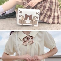Cross Bag Bow Cute Messenger Student School Bag - Thumbnail 2