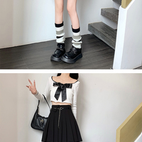 Plus Size Women Korean Girl Brown Black Gray High Waist Pleated Skirt - Thumbnail 9