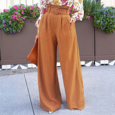 Loose women button pants