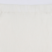 White Knit Pencil Mini Skirt - Thumbnail 5