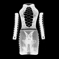 Butterfly Lace Halter Neck Dress + Gloves  - Thumbnail 8